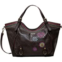Desigual Accessories PU Shoulder Bag- Bolso bandolera. para Mujer- marrón- U